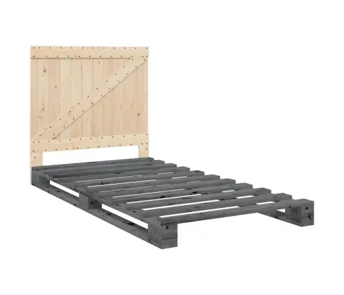 Voodiraam Peatsiga, Hall, 100 X 200 cm Männipuit