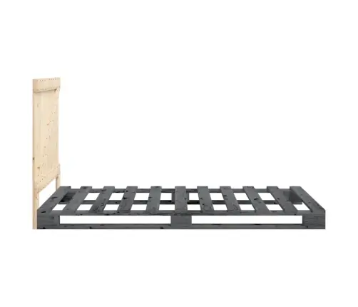 Voodiraam Peatsiga, Hall, 100 X 200 cm Männipuit