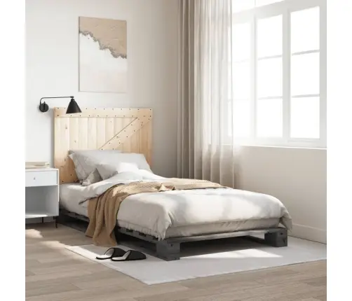 Voodiraam Peatsiga, Hall, 100 X 200 cm Männipuit