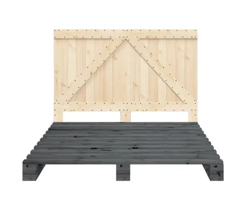 Voodiraam Peatsiga, Hall, 140 X 200 cm Männipuit