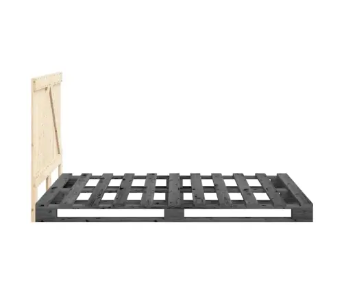 Voodiraam Peatsiga, Hall, 140 X 200 cm Männipuit