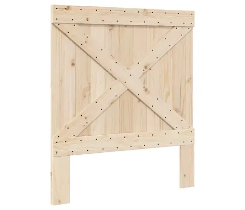 Gultas Rāmis Ar Galvgali, Priedes Masīvkoks, 90X200 Cm Vidaxl