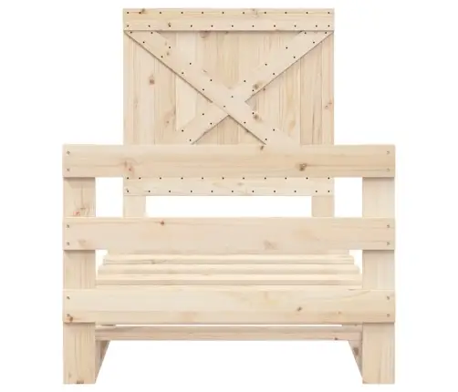 Gultas Rāmis Ar Galvgali, Priedes Masīvkoks, 90X200 Cm Vidaxl