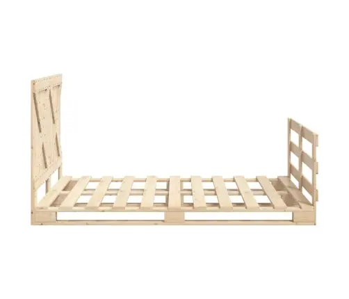 Voodiraam Peatsiga, 140 X 200 cm Männipuit