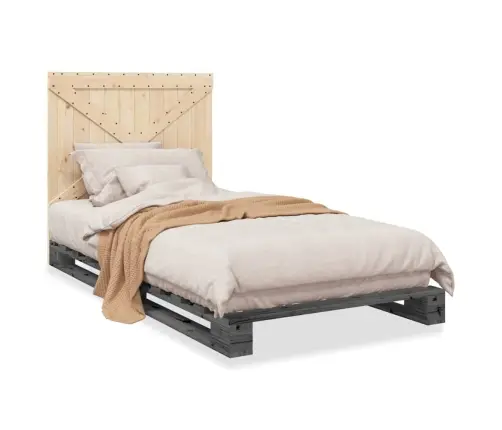 Voodiraam Peatsiga, Hall, 100 X 200 cm Männipuit