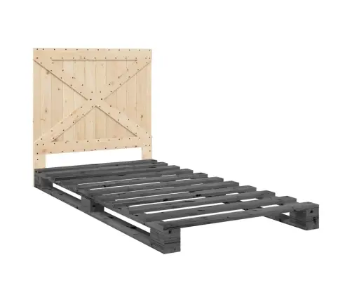 Voodiraam Peatsiga, Hall, 100 X 200 cm Männipuit