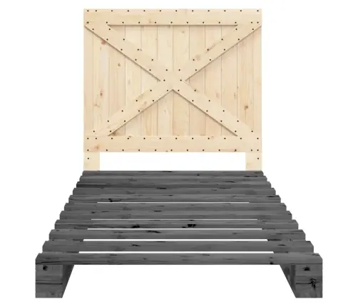 Voodiraam Peatsiga, Hall, 100 X 200 cm Männipuit