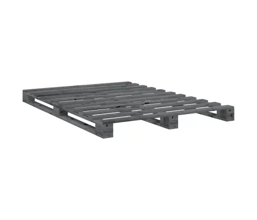 Lovos Rėmas Su Galvūgaliu, Pilkas, 140X200cm Pušies Masyvas