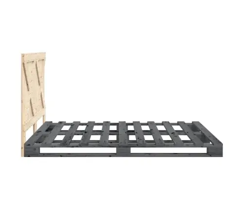 Voodiraam Peatsiga, Hall, 160 X 200 cm Männipuit