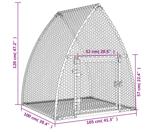 Narvelis Triušiams, Sidabrinis, 100X105X120cm Plienas