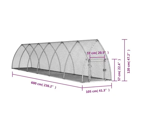 Narvelis Triušiams, Sidabrinis, 600X105X120cm Plienas