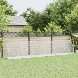 Trušu Būris, Sudrabains, 600X105X120 Cm, Cinkots Tērauds Vidaxl