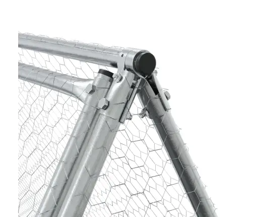 Trušu Būris, Sudrabains, 400X105X91 Cm, Cinkots Tērauds Vidaxl