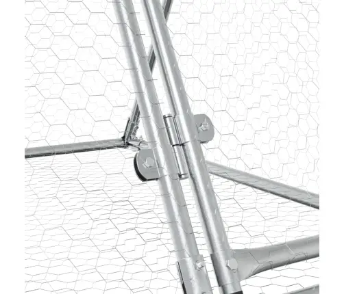 Trušu Būris, Sudrabains, 400X105X91 Cm, Cinkots Tērauds Vidaxl