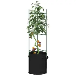 Pomidorų Narvai Su Augalų Maišeliais, 6Vnt., 116cm Plienas/Pp