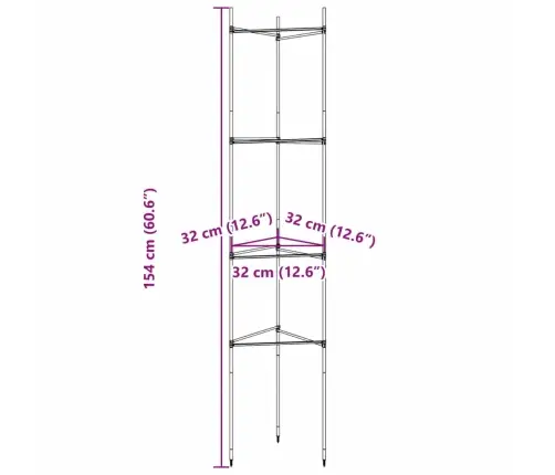 Tomātu Būri, 6 Gab., 154 Cm, Tērauds Un Pp Vidaxl