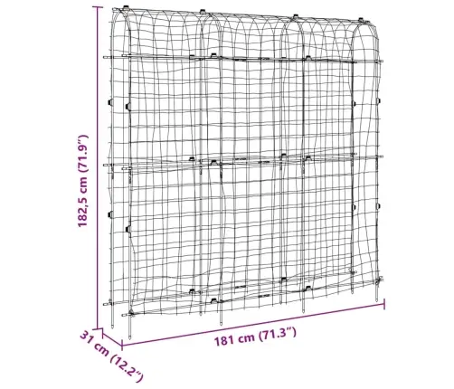 Dārza Režģi Vīteņaugiem, 2 Gab., U-Rāmis, Tērauds Vidaxl