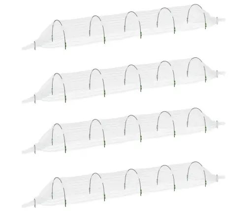 Tīkla Tuneļi, 4 Gab., 1,5X5 M, Stiklašķiedra Un Pp Vidaxl