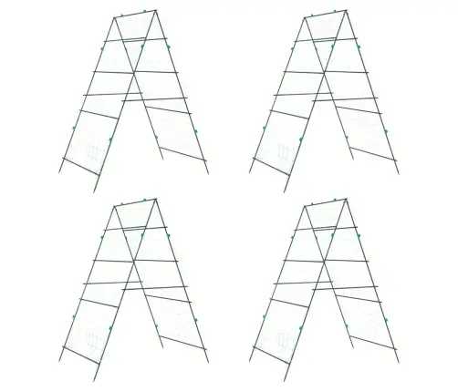 Dārza Režģi Vīteņaugiem, 4 Gab., A-Rāmis, Tērauds Vidaxl