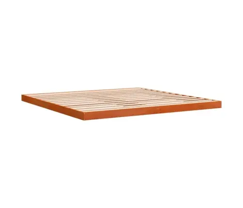 Gultas Rāmis, Vaska Brūnas, 200X200 Cm, Priedes Masīvkoks Vidaxl