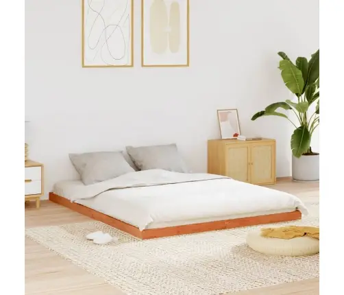 Voodiraam, Vahapruun, 160 X 200 cm Männipuit