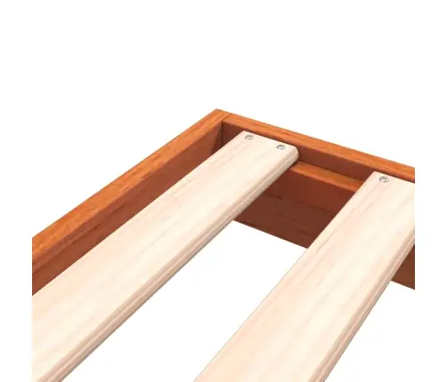 Gultas Rāmis, Vaska Brūnas, 90X200 Cm, Priedes Masīvkoks Vidaxl