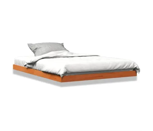 Voodiraam, Vahapruun, 140 X 190 cm Männipuit