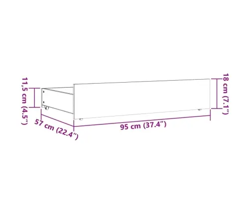 Gultas Atvilktnes, 4 Gab., Vaska Brūnas, Priedes Masīvkoks Vidaxl