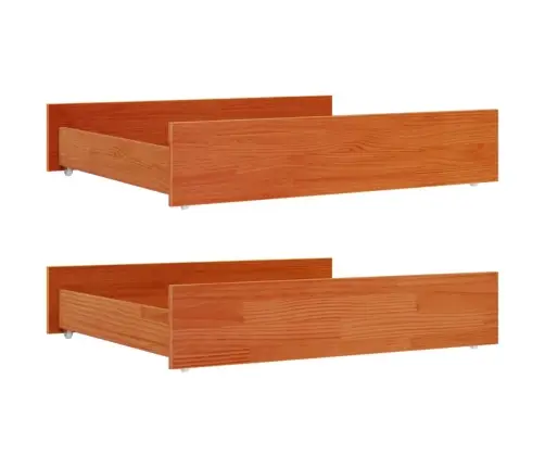 Gultas Atvilktnes, 2 Gab., Vaska Brūnas, Priedes Masīvkoks Vidaxl