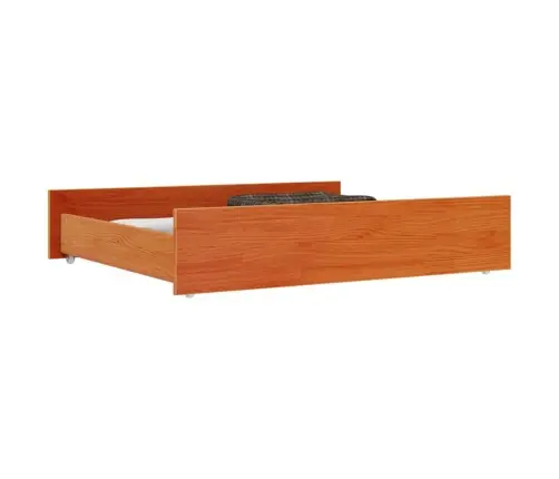 Gultas Atvilktnes, 2 Gab., Vaska Brūnas, Priedes Masīvkoks Vidaxl