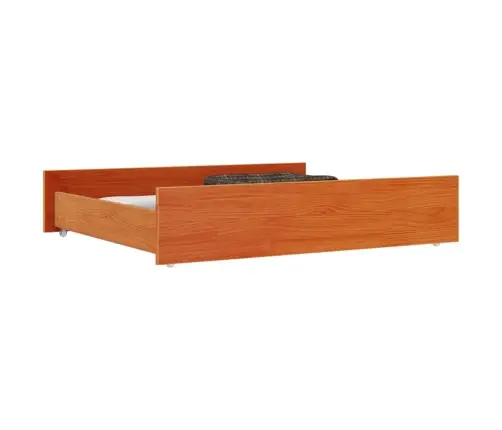 Gultas Atvilktnes, 2 Gab., Vaska Brūnas, Priedes Masīvkoks Vidaxl