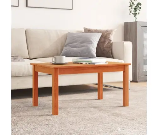 Kafijas Galdiņš, Vaska Brūnas, 80X50X40 Cm, Priedes Masīvkoks Vidaxl