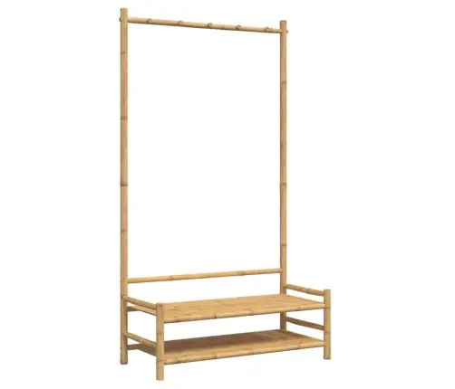 Drabužių Kabykla Su Lentynomis, 103X40X183cm Bambukas