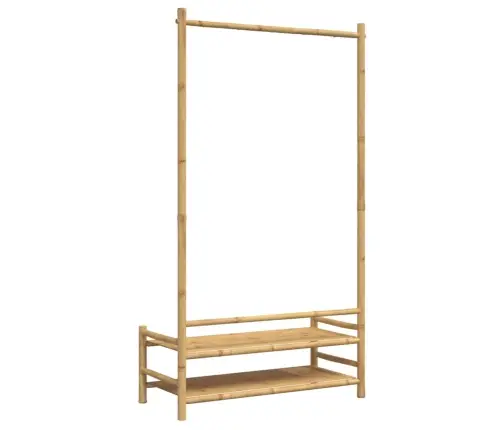 Drabužių Kabykla Su Lentynomis, 103X40X183cm Bambukas