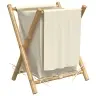 Veļas Grozs, Krēmbalts, 45X55X63,5 Cm, Bambuss Vidaxl