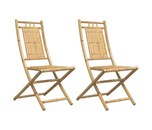 Saliekamie Dārza Krēsli, 2 Gab., 46X66X99 Cm, Bambuss Vidaxl