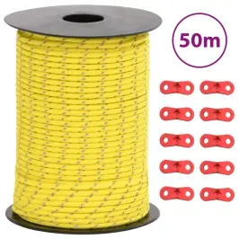 Telts Virve, Atstarojoša, Ar Savilcējiem, 50 M, 3 Mm Vidaxl