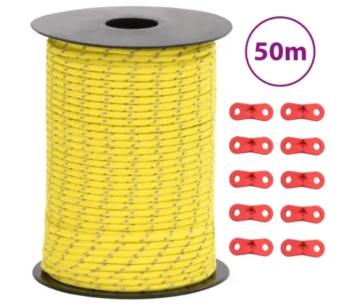 Telts Virve, Atstarojoša, Ar Savilcējiem, 50 M, 3 Mm Vidaxl