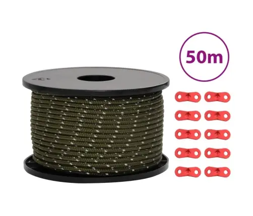 Telgi Nöör Helkuri Ja Kinnitusaasadega, 50 M 5 Mm