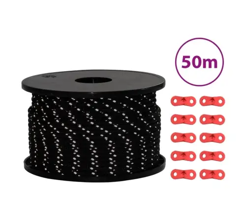 Telgi Nöör Helkuri Ja Kinnitusaasadega, 50 M 5 Mm