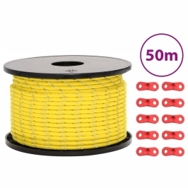 Telts Virve, Atstarojoša, Ar Savilcējiem, 50 M, 5 Mm Vidaxl