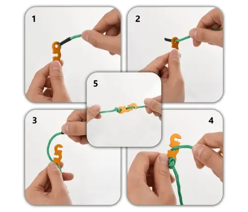 Palapinės Virvės Su Sujungimais, 8Vnt., Atspindinčios Šviesą Palapinės Virvės Su Sujungimais, 8Vnt., Atspindinčios Šviesą