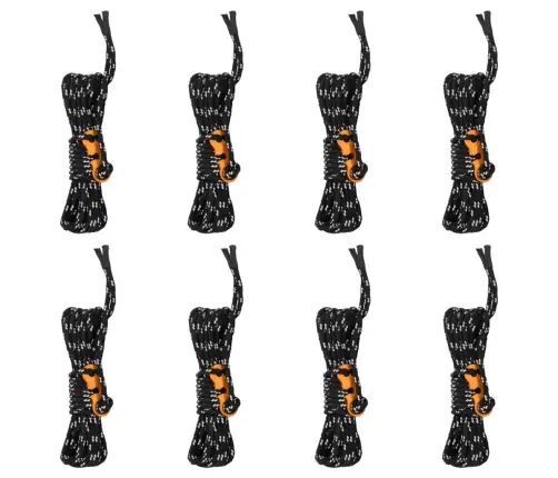 Telts Virve Ar Savilcējiem, Atstarojoša, 8 Gab., 4 M, 4 Mm Vidaxl