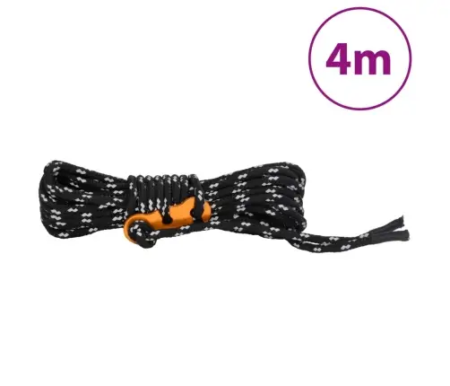 Telts Virve Ar Savilcējiem, Atstarojoša, 8 Gab., 4 M, 4 Mm Vidaxl