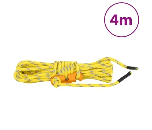 Telts Virve Ar Savilcējiem, Atstarojoša, 8 Gab., 4 M, 4 Mm Vidaxl