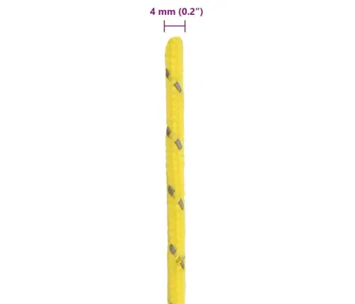 Telts Virve Ar Savilcējiem, Atstarojoša, 8 Gab., 4 M, 4 Mm Vidaxl