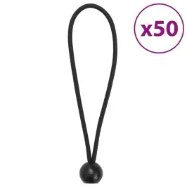 Gumijas Auklas Ar Bumbiņām, 50 Gab., 21 X 0,5 Cm Vidaxl
