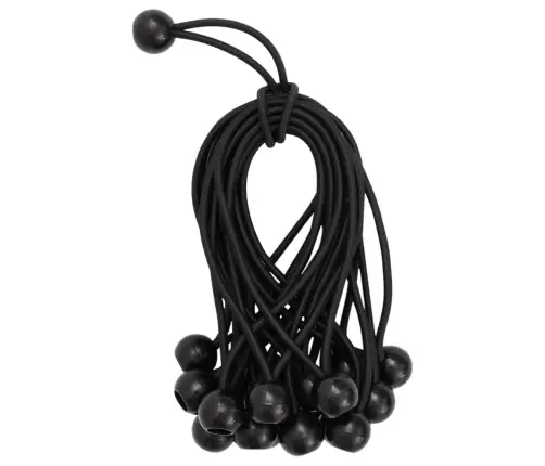 Bungee Virvelės Su Kamuoliukais, 50Vnt., 21X0,5Cm