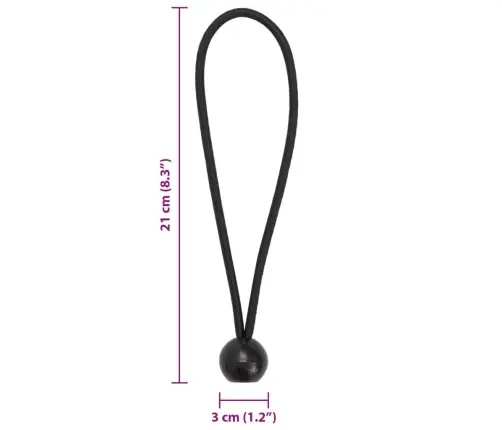 Bungee Virvelės Su Kamuoliukais, 50Vnt., 21X0,5Cm