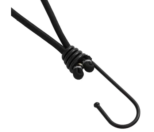 Bungee Virvelė Su Kabliukais, 25Vnt., 17Cm